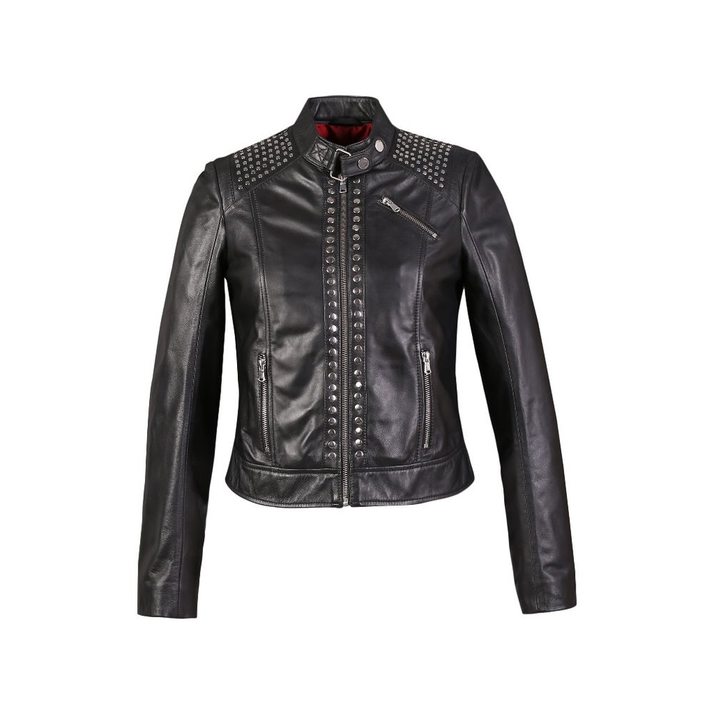 JESSE WOMENS HIGH FASHION STUDDED LEATHER JACKET